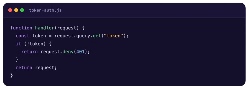 EdgeControl JavaScript example for token authentication